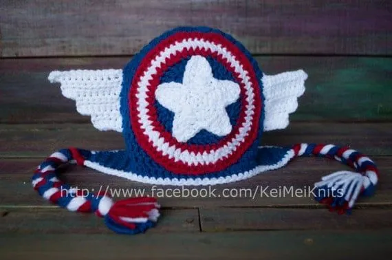 Como hacer un gorro capitan america a crochet - Imagui