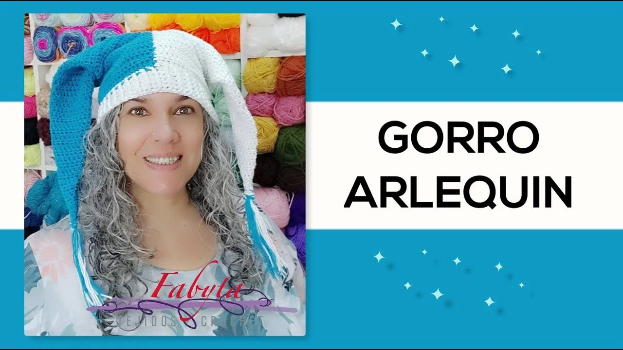 Gorro Arlequin en crochet para alentar en el Mundial - YouTube Gorro Arlequin en crochet para alentar en el Mundial - YouTube