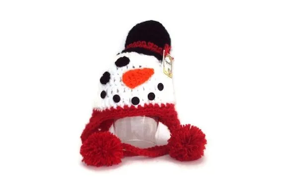 Gorro bebé muñeco de nieve Gorro Navidad Tejido a por Yaguarete Gorro bebé muñeco de nieve Gorro Navidad Tejido a por Yaguarete
