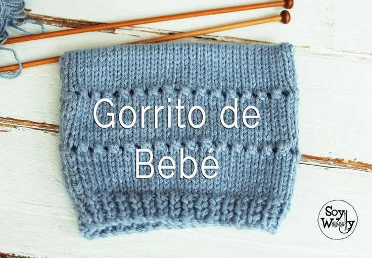 Gorro de #bebe para principiantes de las #dosagujas y en conjunto ... Gorro de #bebe para principiantes de las #dosagujas y en conjunto ...
