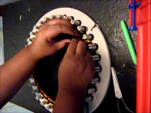 Gorro boina en telar circular - YouTube