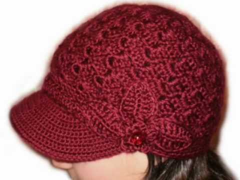 Gorro o boina con visera tejida en dos agujas - Phimtk Gorro o boina con visera tejida en dos agujas - Phimtk