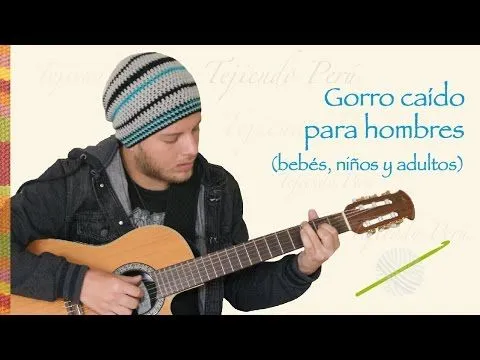 Gorro caído para hombres (bebés, niños y adultos) tejido a crochet ...