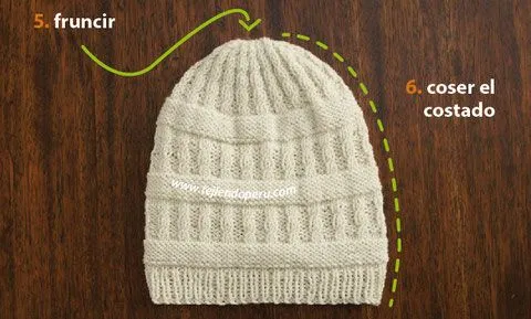 Gorro caído para hombres - Tejiendo Perú