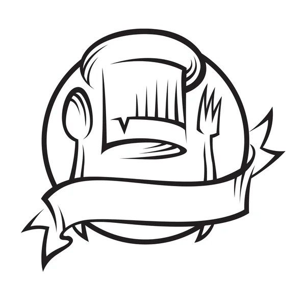 Gorro de chef con cuchara y tenedor — Vector stock © alexkava #9934262 Gorro de chef con cuchara y tenedor — Vector stock © alexkava #9934262