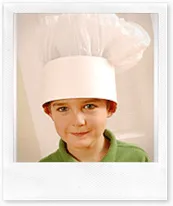 Gorro de chef con papel de seda