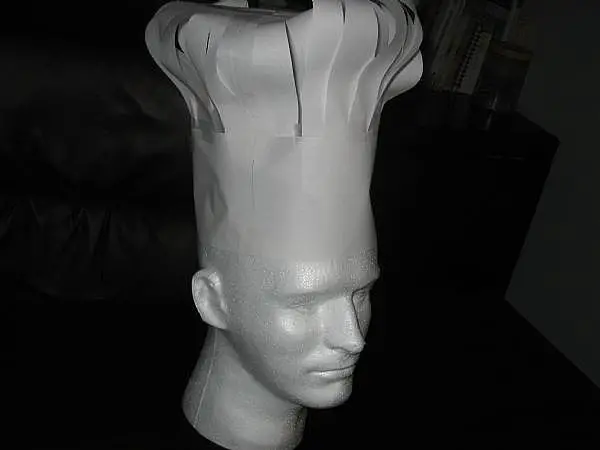 Gorro de cocinero estilo francés hecho de papel - Manualidades ...