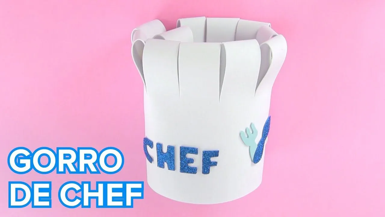 Cómo hacer un gorro de cocinero con goma eva | Manualidades ... Cómo hacer un gorro de cocinero con goma eva | Manualidades ...