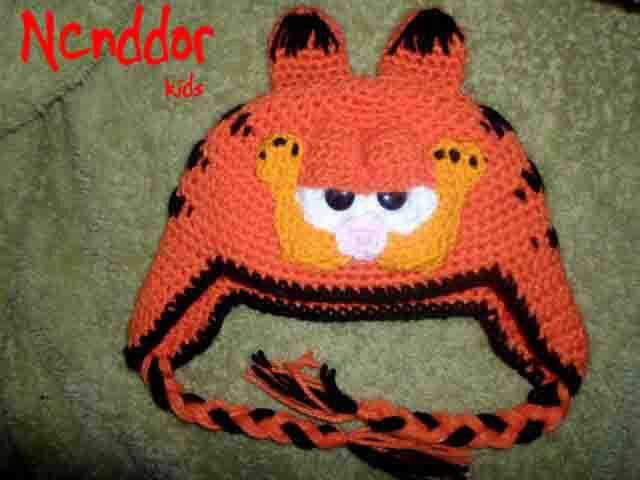 Gorro crochet garfield | Hat baby | Pinterest | The Face, Faces ...