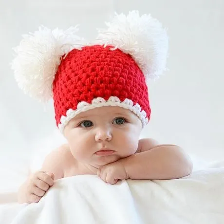 Gorro crochet Navidad para bebé Divertido gorro rojo de croche ... Gorro crochet Navidad para bebé Divertido gorro rojo de croche ...