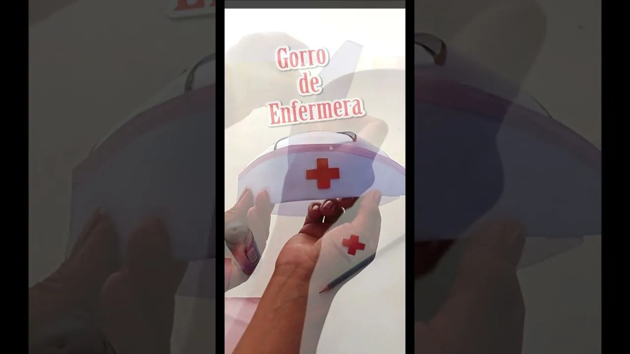 GORRO DE ENFERMERA CON CARTULINA #shorts - YouTube GORRO DE ENFERMERA CON CARTULINA #shorts - YouTube