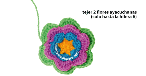 Gorro con flores - Tejiendo Perú