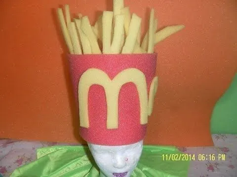 Gorro de Goma Espuma Bolzita de Papas Fritas - YouTube Gorro de Goma Espuma Bolzita de Papas Fritas - YouTube