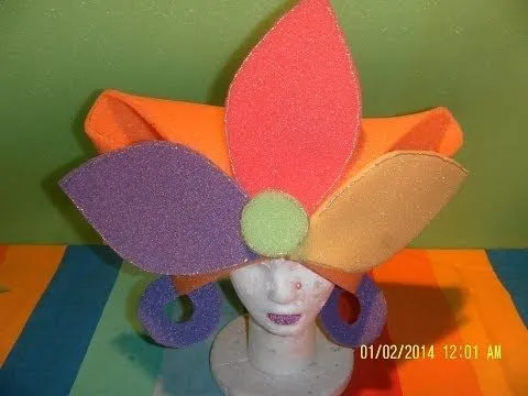 Gorro de goma espuma tipo Tamalera - YouTube Gorro de goma espuma tipo Tamalera - YouTube