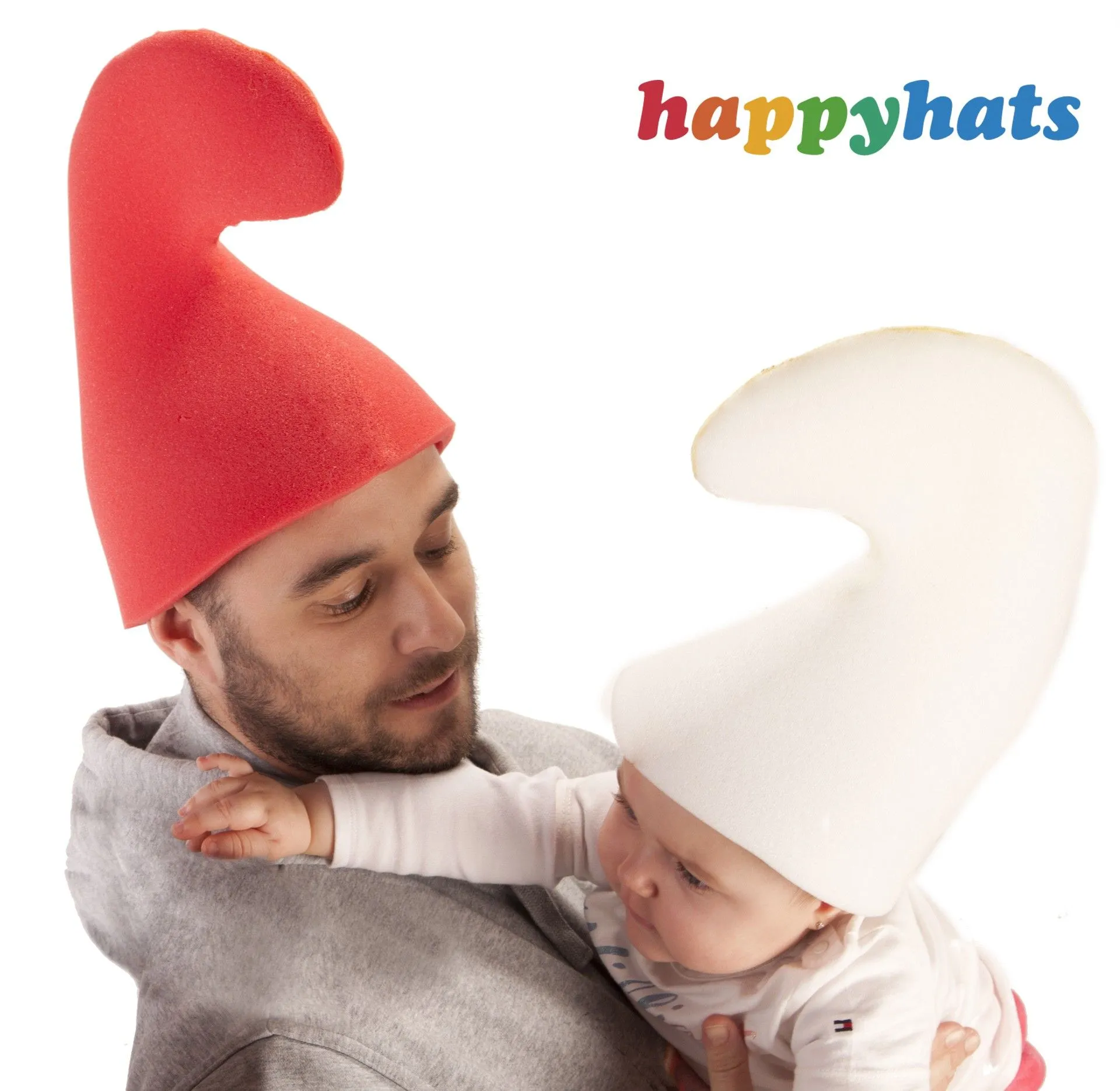 Gorro de goma espumada Papá Smurf en color rojo. Gorro de goma espumada Papá Smurf en color rojo.
