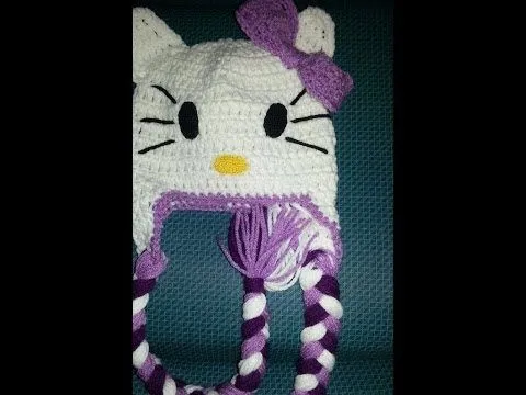 Gorro Hello Kitty a Crochet - YouTube