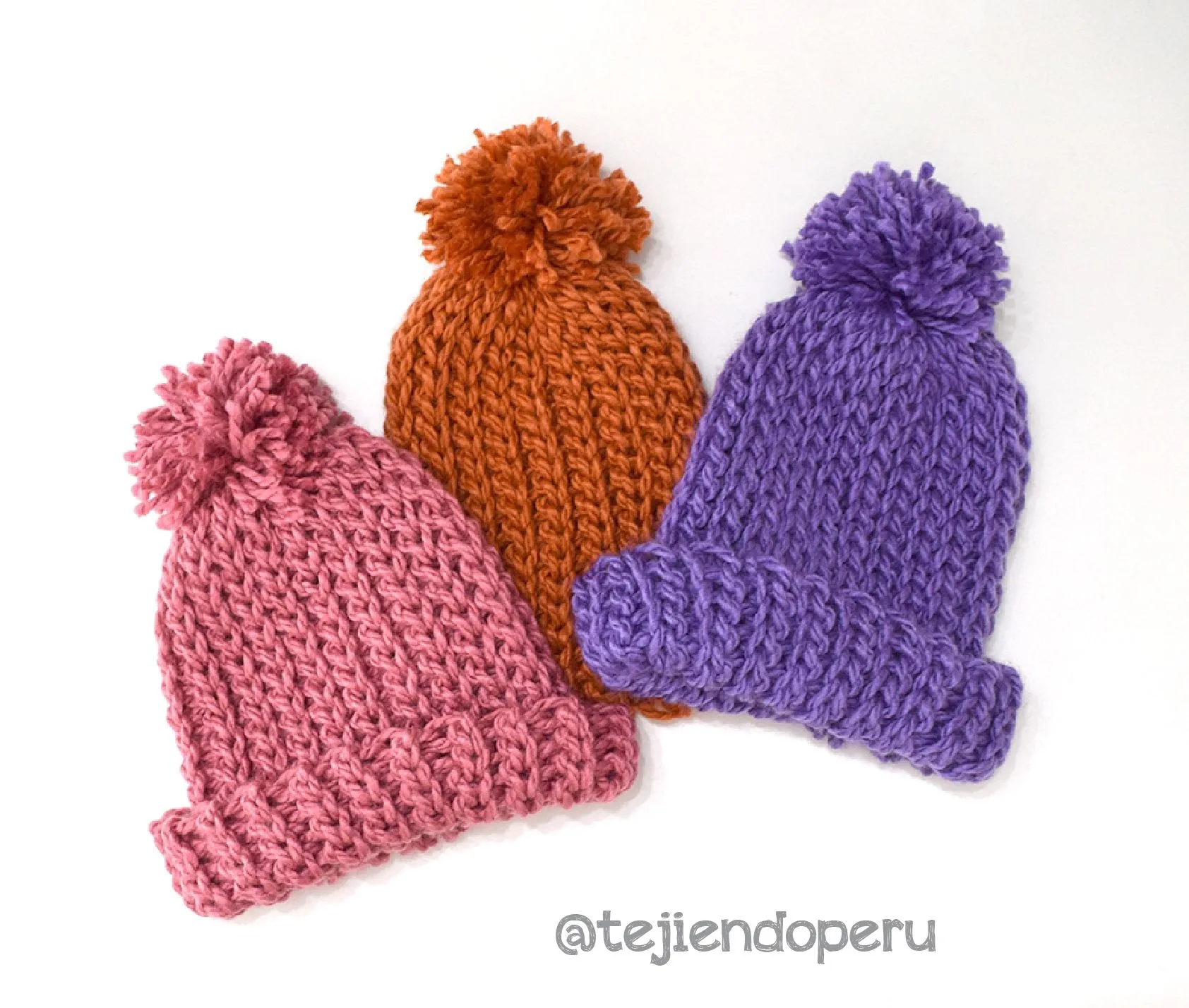 Gorro imitación punto elástico de dos agujas - Tejiendo Perú Gorro imitación punto elástico de dos agujas - Tejiendo Perú