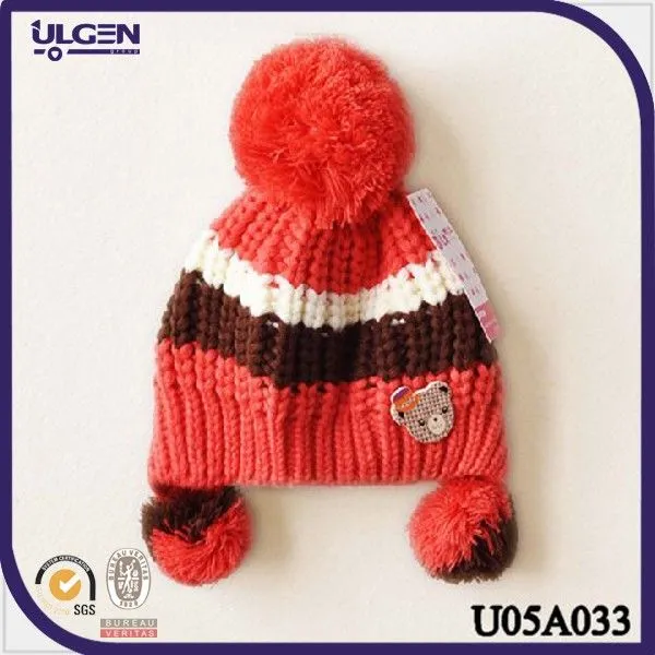 Gorro de invierno para niños con pom, gorros tejidas en crochet ... Gorro de invierno para niños con pom, gorros tejidas en crochet ...