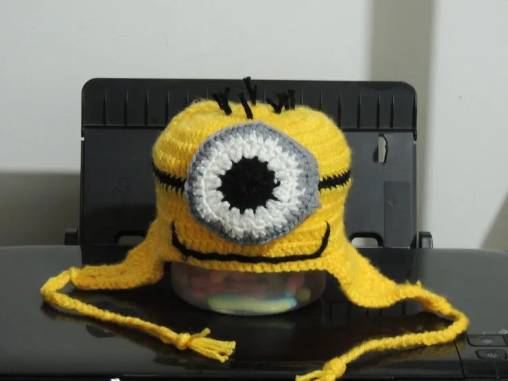 Gorro de minions tejido en crochet | Collares tejidos para ... Gorro de minions tejido en crochet | Collares tejidos para ...