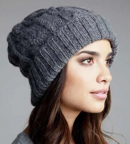 Gorro de mujer tejido a dos agujas - Imagui | TEJIDOS Y ...