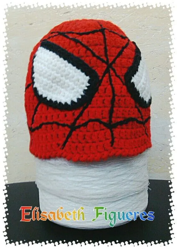 Gorro para niño del Hombre araña | crochet | Pinterest