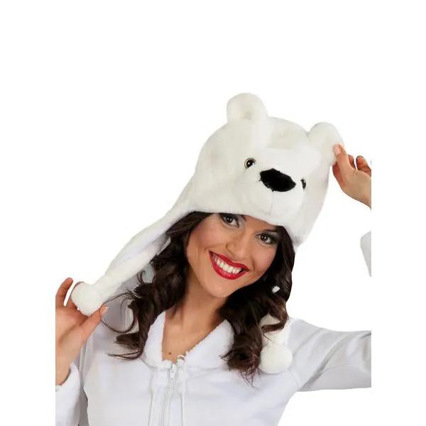 Gorro de Oso Polar con Orejeras: comprar online en Funidelia.