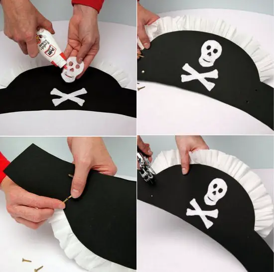 Como hacer un gorro pirata - Manualidades Infantiles Como hacer un gorro pirata - Manualidades Infantiles
