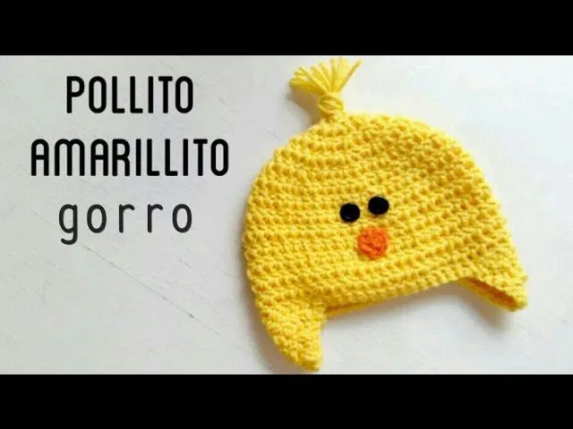 Gorro de Pollito Amarillito a Crochet - PASO A PASO - YouTube ...