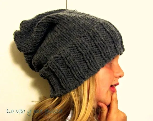 Gorro tejido con 2 agujas. | Ideas | Pinterest