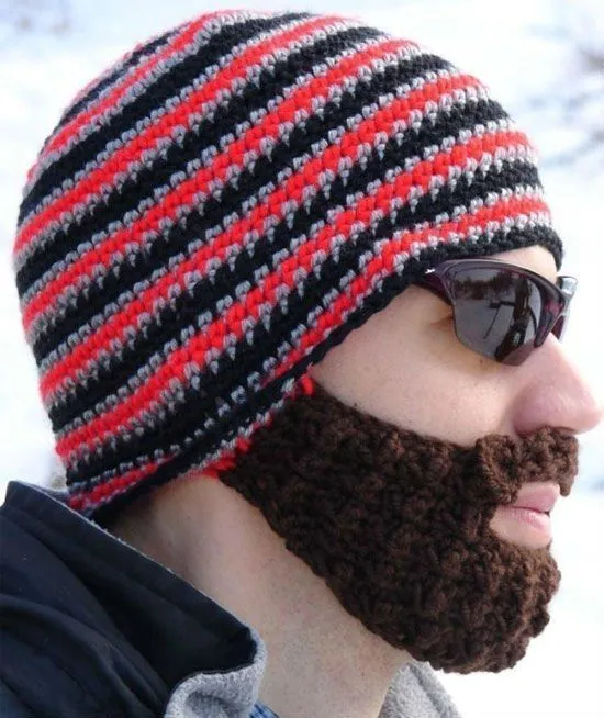 Gorros tejidos con barba - Imagui