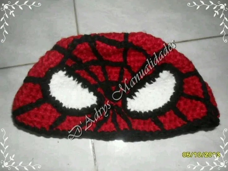 Gorro tejido de Spiderman | D Adrys Manualidades Tejidas en ... Gorro tejido de Spiderman | D Adrys Manualidades Tejidas en ...