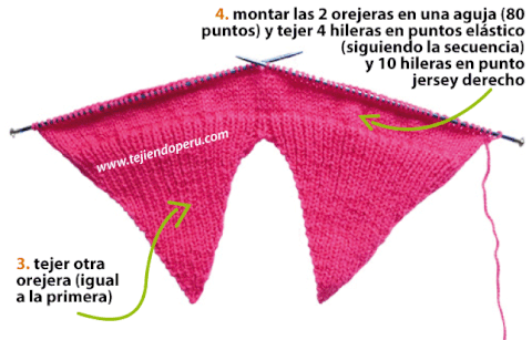 Gorro tipo chullo - Tejiendo Perú