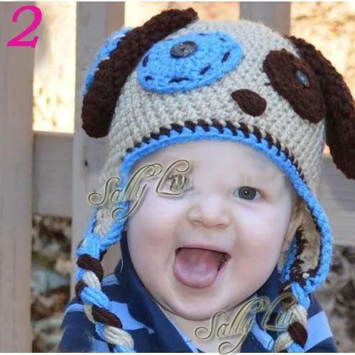 Gorros de animales al crochet - Imagui