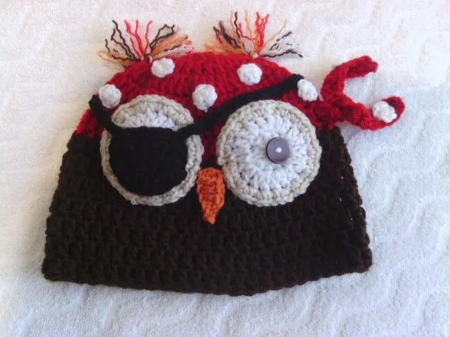 Gorro tejido búho pirata para niño. | My Hobbies ( hecho por mi ...