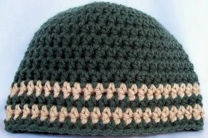 Gorros para hombres a crochet - Imagui