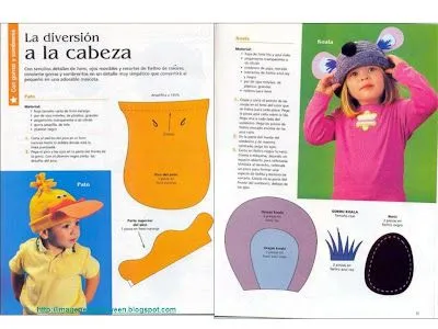 Gorros, koala, pato, flor, canguro | IDEAS DISFRAZ Gorros, koala, pato, flor, canguro | IDEAS DISFRAZ