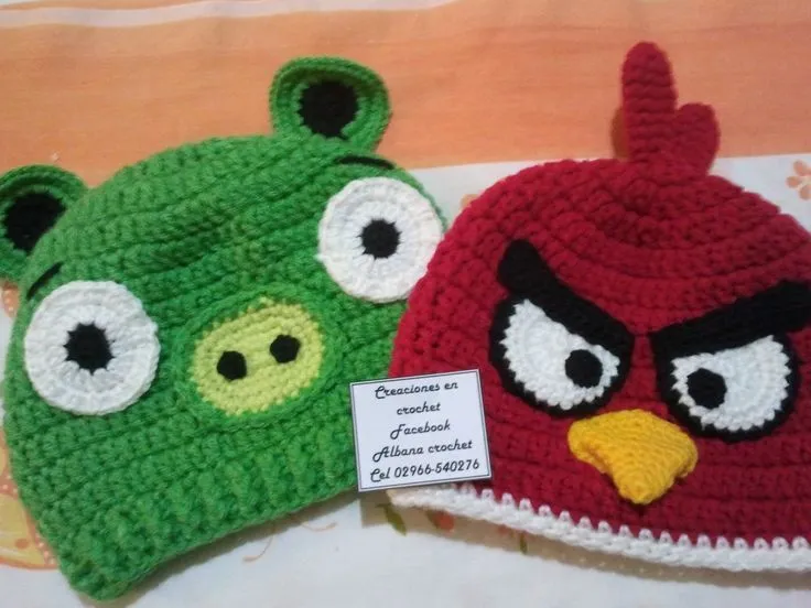 gorros personajes angry birds | Albana crochet | Pinterest