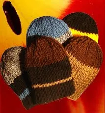 Gorros tejidos a 2 agujas