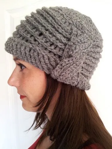 Gorros tejidos a crochet para mujer con esquema (9) | tejidos ...