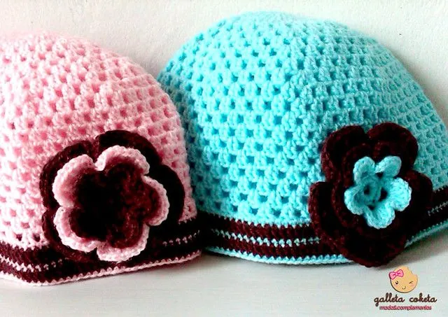 Gorros de niña tejidos a crochet paso a paso - Imagui