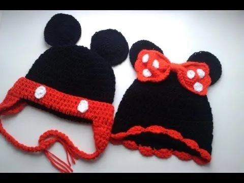 Gorros tejidos de Mickey | Gorros tejidos