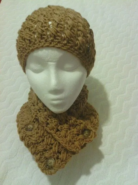 Gorro y bufanda tejidos en punto cruzado. | My Hobbies ( hecho por ... Gorro y bufanda tejidos en punto cruzado. | My Hobbies ( hecho por ...