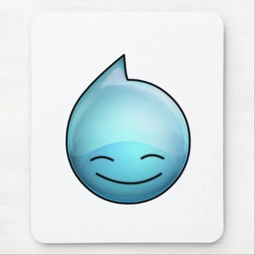 Gota bonito da água dos desenhos animados mousepads de Zazzle. Gota bonito da água dos desenhos animados mousepads de Zazzle.