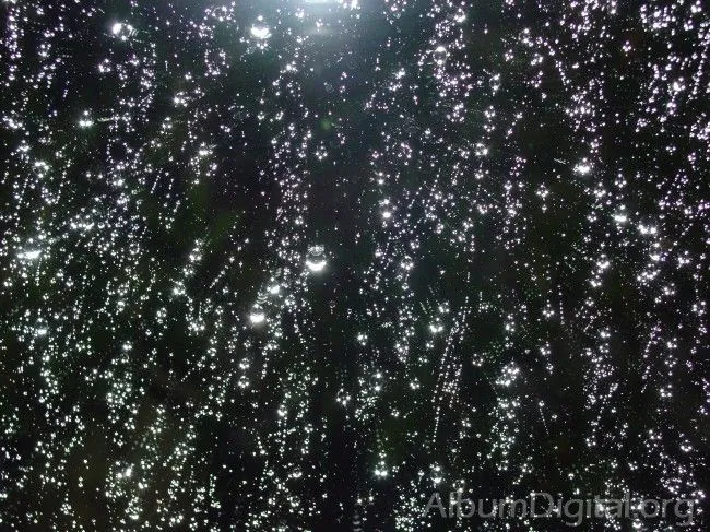 Gotas de agua sobre el cristal