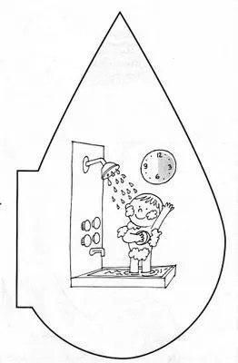 GOTAS DE AGUA CON DIBUJOS PARA PINTAR