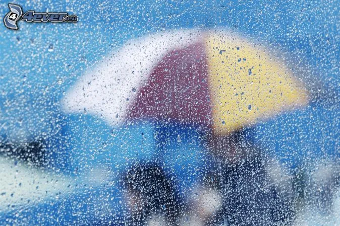 gotas-de-lluvia,-paraguas- ...