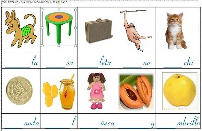 Gotitas de Ternura: Escribe ma, me, mi, mo, o mu