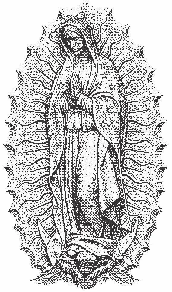 Grabado de Virgen de Guadalupe - Stanser