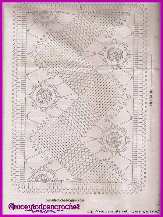 Grace y todo en Crochet: Flowers in borders... Flores en cenefas! Grace y todo en Crochet: Flowers in borders... Flores en cenefas!