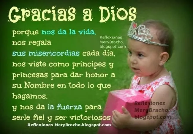 Gracias a Dios por la Vida ~ Reflexiones Cristianas Gracias a Dios por la Vida ~ Reflexiones Cristianas